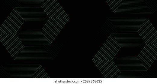 Abstract Green and Black Chevron Lines Background, Vector Illustration.