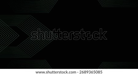 Abstract Green and Black Chevron Lines Background, Vector Illustration.