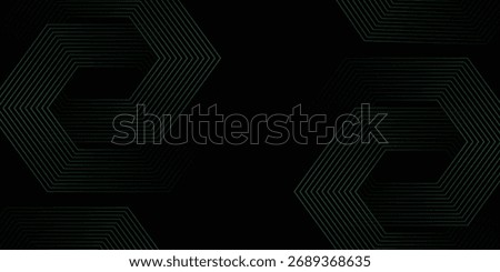 Abstract Green and Black Chevron Lines Background, Vector Illustration.
