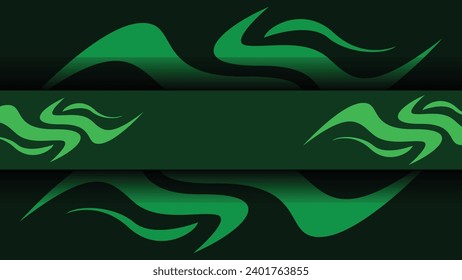 The Abstract Green and Black Colors Channel Banner Template features a modern and elegant design with a combination of green and black colors.