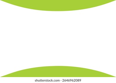 Abstract green and black curved shape design with transparent background
