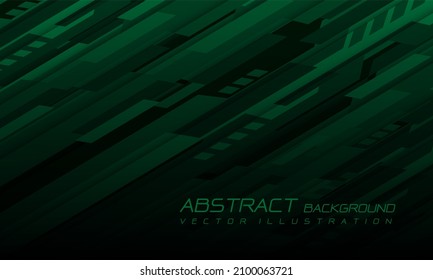 Abstract green black geometric speed technology futuristic design background vector illustration.