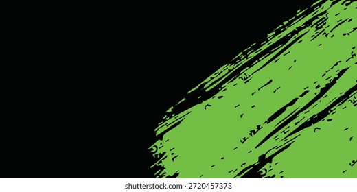 Abstractas fondo de Vector grunge verde y negro. Diseño dinámico con líneas diagonales angustiadas, puntos semitonos y texturas salpicadas. Vector eps10