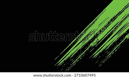 Abstract green and black grunge vector background. Dynamic design with distressed diagonal lines, halftone dots, and splatter textures, creating an energetic and edgy modern effect. vector
