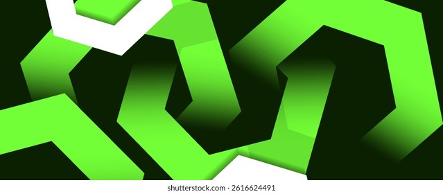 Abstract green and black hexagon luxury vector design