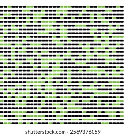 Abstract Green and Black Rounded Rectangle Pattern