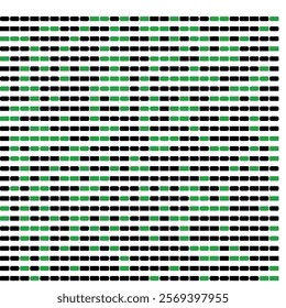 Abstract Green and Black Rounded Rectangle Pattern