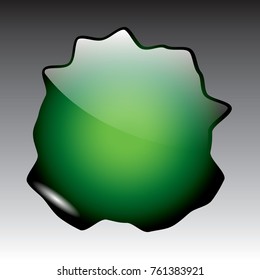 Abstract green blot shaped background, with space for your text. Vector illustration.