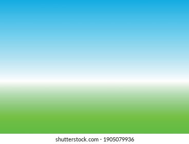 Abstract green and blue background as a sky and green grass
