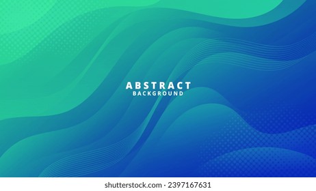 Abstract Green blue Background with Wavy Shapes. flowing and curvy shapes. This asset is suitable for website backgrounds, flyers, posters, and digital art projects.