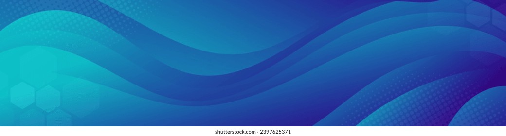 Abstract green blue banner color with a unique wavy design. It is ideal for creating eye catching headers, promotional banners, and graphic elements with a modern and dynamic look.