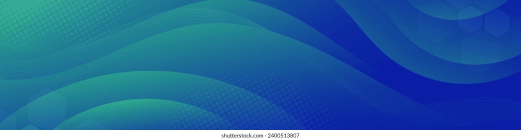 Abstract green blue banner color with a unique wavy design. It is ideal for creating eye catching headers, promotional banners, and graphic elements with a modern and dynamic look.