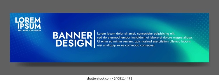 Abstract green blue banner color with a unique wavy design. It is ideal for creating eye catching headers, promotional banners, and graphic elements with a modern and dynamic look.