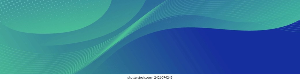 Abstract green blue banner color with a unique wavy design. It is ideal for creating eye catching headers, promotional banners, and graphic elements with a modern and dynamic look.