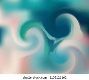 Abstract green and blue blurred gradient background with light. Nature backdrop. Vector illustration. Ecology concept for your graphic design, banner or poster
