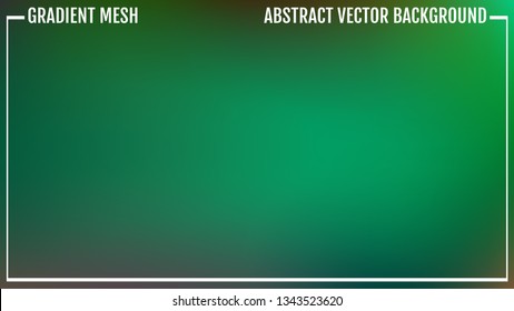 Abstract green and blue blurred gradient background with light. Nature backdrop. Vector illustration. Ecology concept for your graphic design, banner or poster