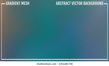 Abstract green and blue blurred gradient background with light. Nature backdrop. Vector illustration. Ecology concept for your graphic design, banner or poster
