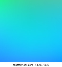 Abstract green and blue blurred gradient mesh background with light. Trendy colors. Modern nature backdrop. Ecology concept for your graphic design, banner or poster