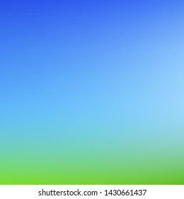 Abstract green and blue blurred gradient mesh background with light. Trendy colors. Modern nature backdrop. Ecology concept for your graphic design, banner or poster