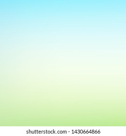 Abstract green and blue blurred gradient mesh background with light. Trendy colors. Modern nature backdrop. Ecology concept for your graphic design, banner or poster