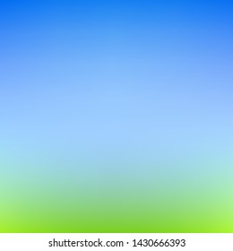 Abstract green and blue blurred gradient mesh background with light. Trendy colors. Modern nature backdrop. Ecology concept for your graphic design, banner or poster