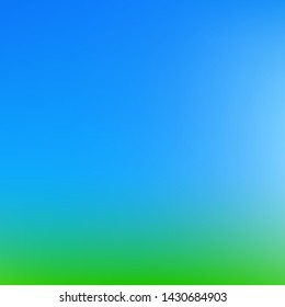 Abstract green and blue blurred gradient mesh background with light. Trendy colors. Modern nature backdrop. Ecology concept for your graphic design, banner or poster