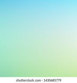 Abstract green and blue blurred gradient mesh background with light. Trendy colors. Modern nature backdrop. Ecology concept for your graphic design, banner or poster
