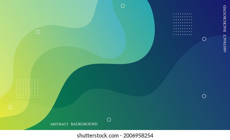 abstract green and blue fluid background. vector illustration
