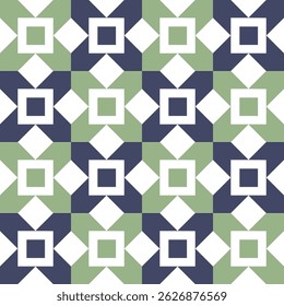 Abstract green and blue geometric pattern