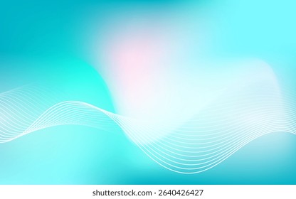 Abstract green blue gradient background with line wavy effect style. Minimalist abstract ,for banner ,template presentation,cover social media post,cover,template, etc. Vector illustration