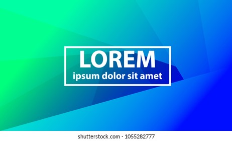 Abstract green and blue gradient triangle background vector.Modern design for your prints, cards, flyers, brochures, posters, banners, presentation, etc.