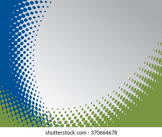 Abstract green and blue halftone background. Vector illustration