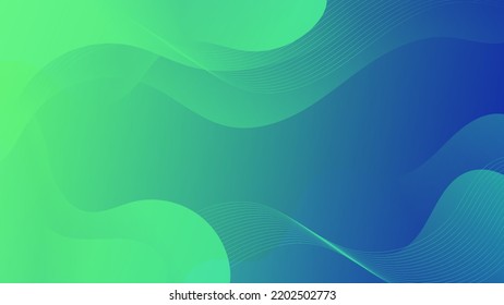Resumen Fondo líquido verde y azul. Diseño de fondo moderno. color de gradiente. Ondas dinámicas. Composición de formas fluidas. Apto para sitio web, carteles, fondos de pantalla, folletos, carteles