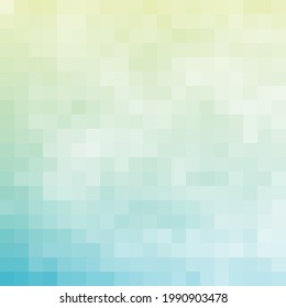 Abstract Green and Blue mosaic background. Vector background. Green and Blue mosaic. Pixel art background.