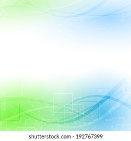 Abstract green blue particle wind. Vector illustration