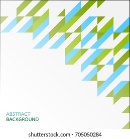 Abstract green and blue sky background with triangles. Vector geometric. copy space