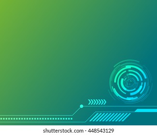 Abstract green blue technology background vector illustration