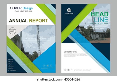Abstract green blue vector modern flyers brochure / annual report /design templates / Leaflet cover presentation abstract flat brochure background, layout in A4 size business mackup, education
