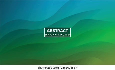 Abstract Green Blue Wave Background Design Gradient Texture