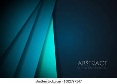 Abstract green blue and white overlap triangle on blank space with text design modern luxury futuristic technology background vector illustration.