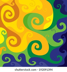 Abstract Green Blue Yellow Background
