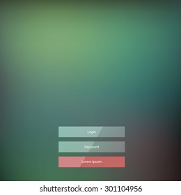 Abstract  green blur background. Nature interface.Vector illustration