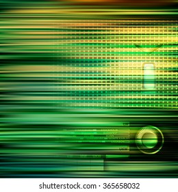 abstract green blur background with retro radio