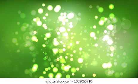 Abstract Green Blur Lights Background Graphic