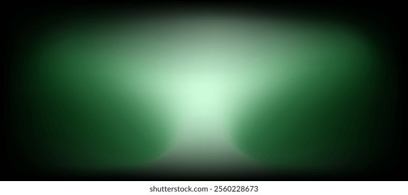 An abstract green blurred background with a soft glow in the center, creating a calming and mysterious atmosphere. Perfect for presentations, banners, websites, or eco-themed graphic designs.