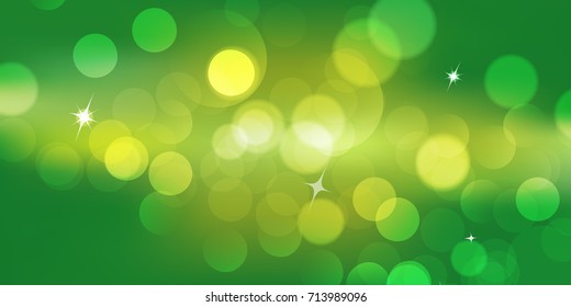 Abstract green blurred bokeh background