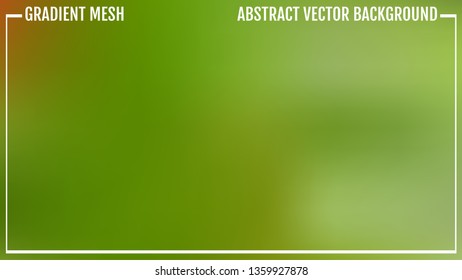 Abstract green blurred gradient background.  Ecology concept for your graphic design, banner or poster. Nature backdrop. Natural colors