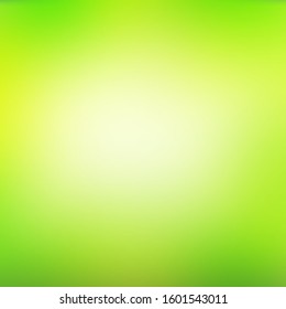 Abstract green blurred gradient background with backlight. Nature background. Vector illustration. Environmental concept for your graphic design, banner or poster.