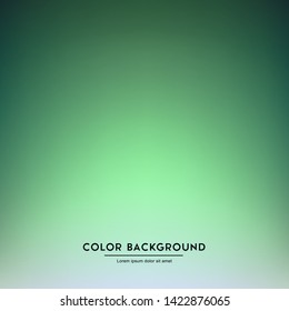 Abstract green blurred gradient mesh background. Smooth colored vector illustration.