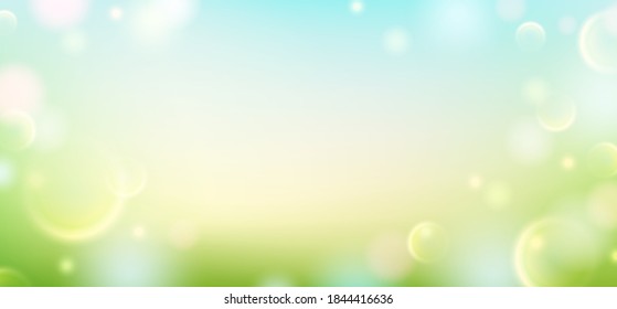 Abstract green blurry gradient background  Spring Background nature  Vector illustration for your graphic design  banner poster  Ecological concept 